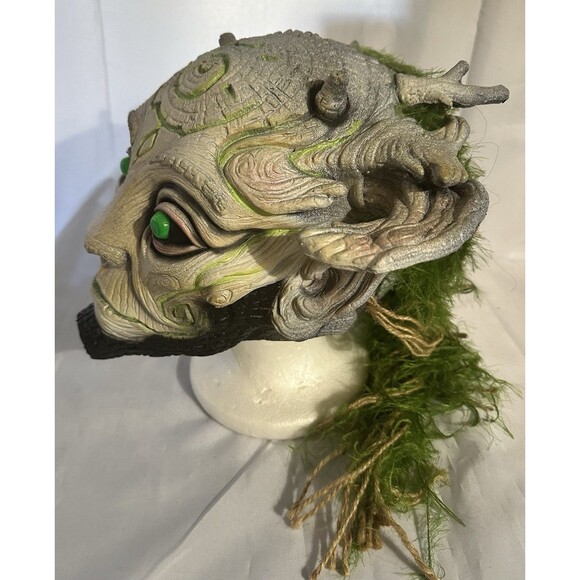 Forest Spirit Mask Elves LED Light Up Halloween Costume Latex Mask Tree Old Man - Picture 2 of 6